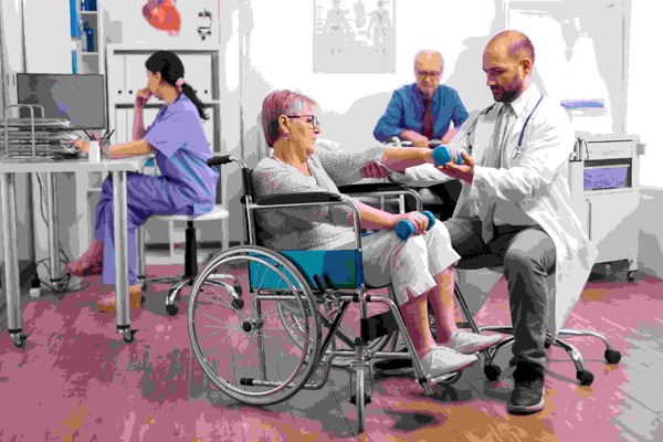 handicapped-patient-getting-help-from-physical-therapist-NDIS-services